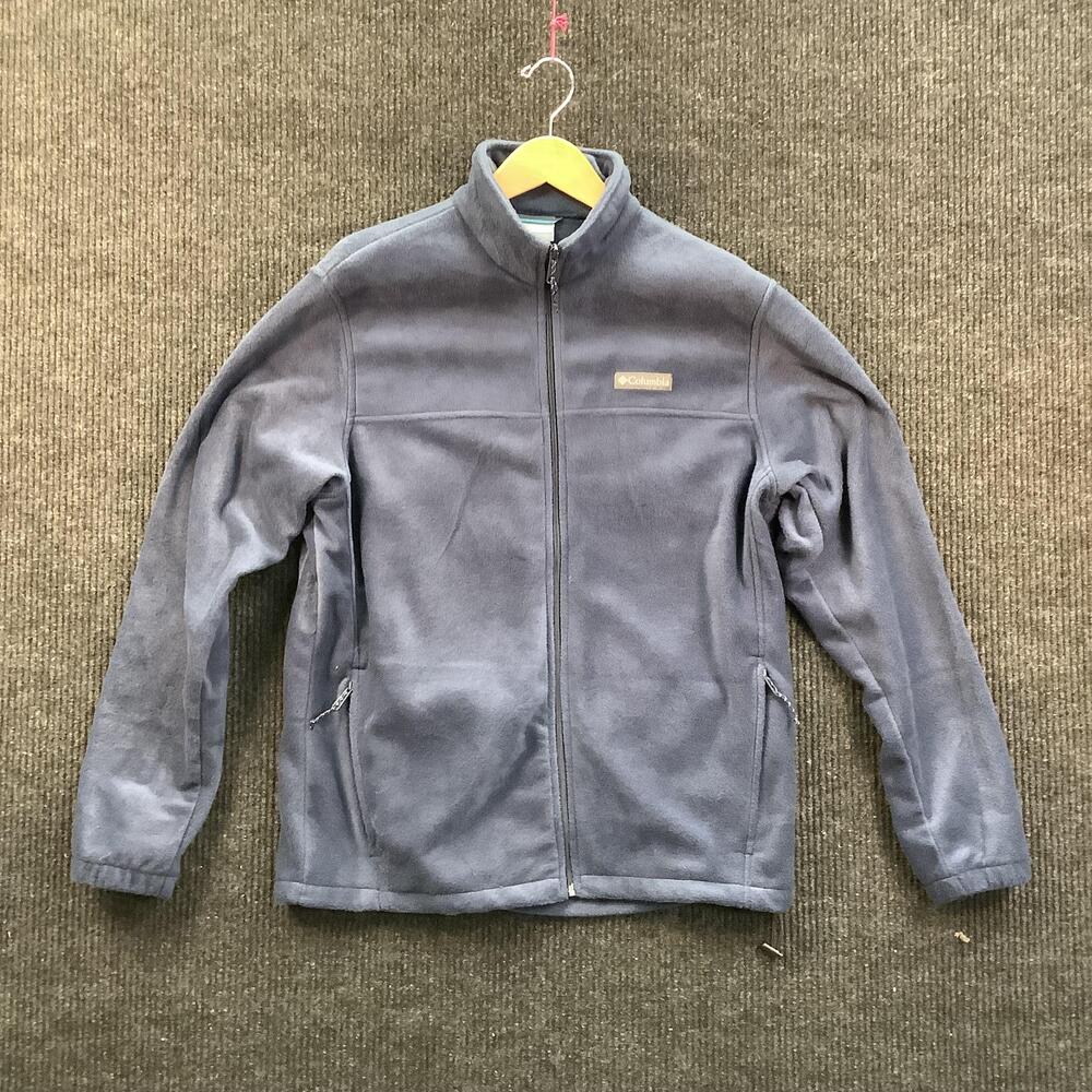 Columbia Benton Springs Jacket Mens Large Blue Full Zip Fleece Outdoor Hiking